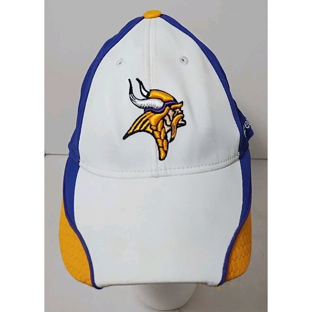 Minnesota Vikings Reebok Flex‎ Fitted Youth Hat Cap  NFL On field White Purple